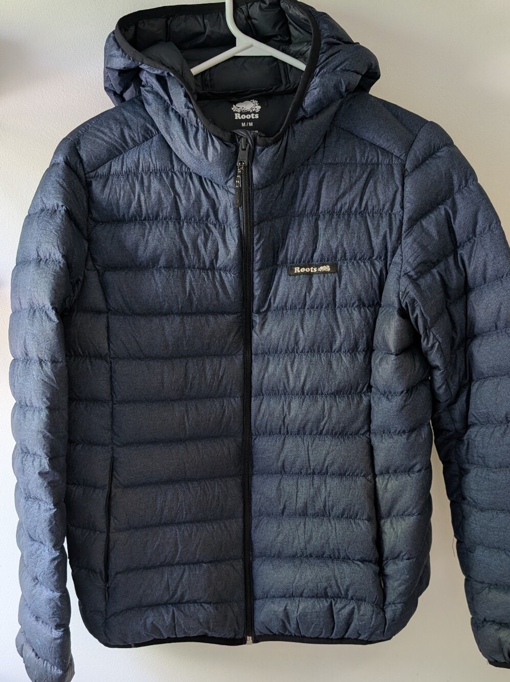Roots Women's Packable Dark Navy Quilted Puffer Jacket with Hood